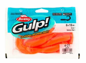 Berkley Gulp - 6" GRUB - Salmon Red - GSG6-SR