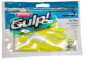 Berkley Gulp - 4" Swimming Mullet - Chartreuse - (1/2 PINT) - GASHPSM4-CH