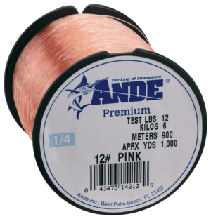 Ande Line - 1/4 Premium Mono - Pink - 20lbs - 600yds
