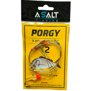 UFSHN - Porgy Wire Rig Black 3 Hook #2 Baitholder - 462-2