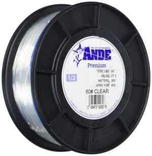 Ande Line - 1/4 Premium Mono - Clear - 20lbs - 600yds