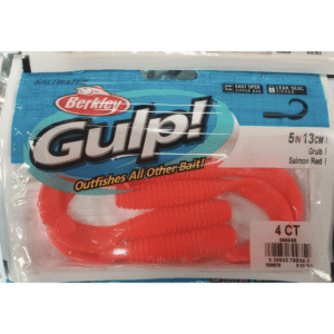 Berkley Gulp - 4" GRUB - Salmon Red - GSG4-SR