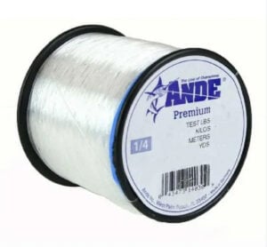 Ande Line - 1/4 Premium Mono - Clear - 40lbs - 350yds
