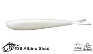 Fin-S - 5" Albino Shad - 8pk