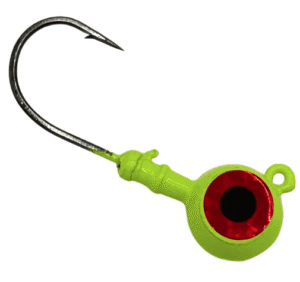 Magic Tail - Round Head Big Eye Jig -Chartreuse 3/4 oz