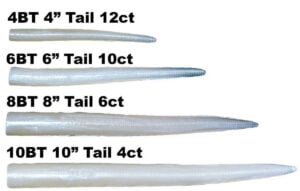 RonZ 4" Replacement Tails - White Pearl