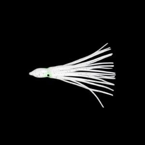 UFSHN - Fluke Squid Skirt White - 36" Leader W/Snap - U563-W