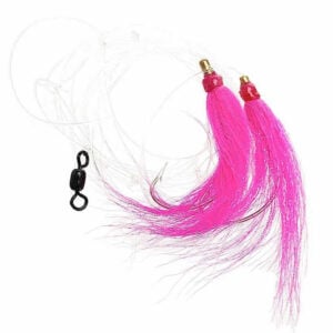 UFSHN - Fluke 2 Hook Hi/Lo Pink Bucktail - U568-P