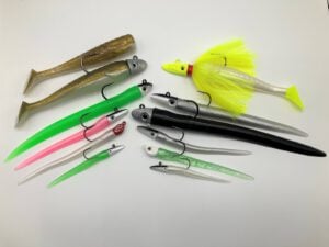 RonZ Original Series Rigged Soft Baits 1oz 6" -Silver Metallic