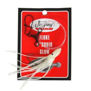 Jigging World Fluke 4” Squid Rig 3/0 Glow - JW-FR4GLS-3/0
