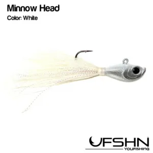 UFSHN Teasers White Bucktail 5/0 Closed Eye Siwash