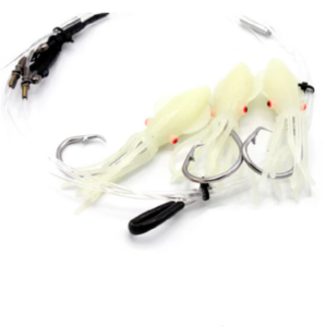 Tormenter - Glow Squid Deep Drop Rig - 13/0 - 3 Hook - 400lbs